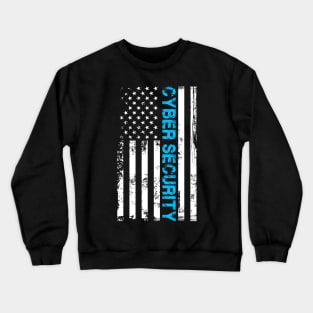 Cybersecurity US Flag Tech Security Crewneck Sweatshirt